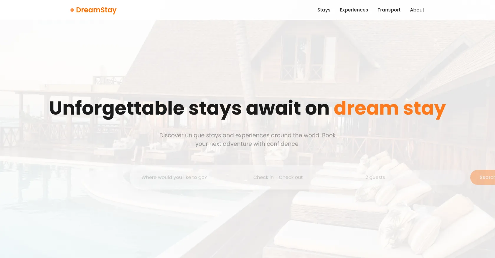 Landing Page - Travel