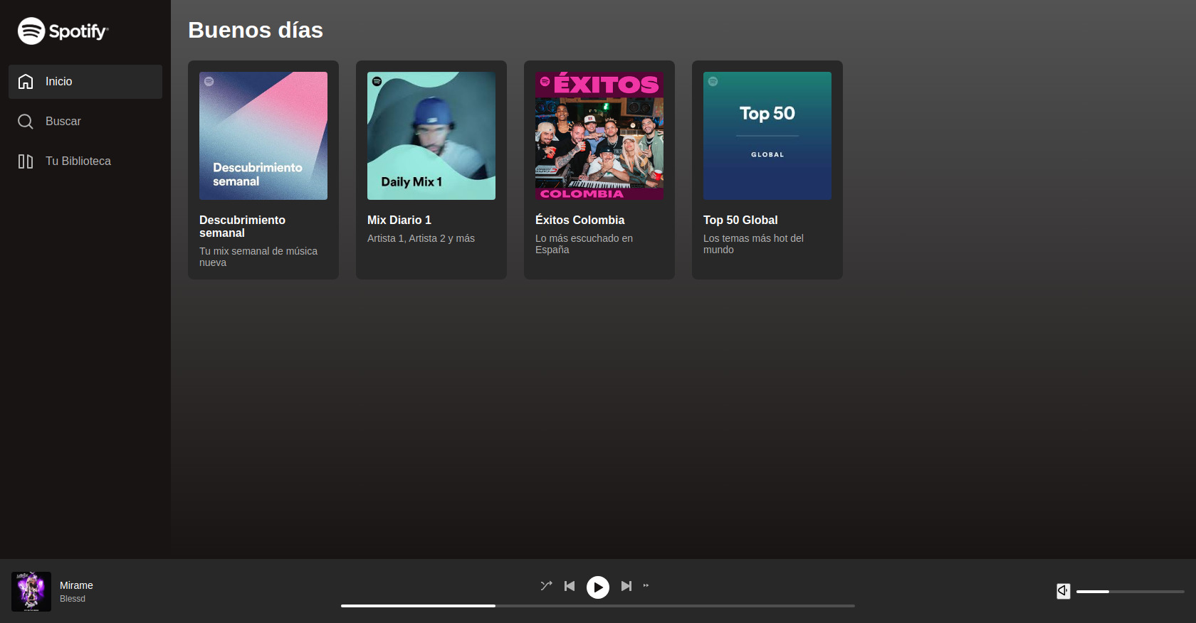 Spotify Clone HTML CSS: Music Player UI