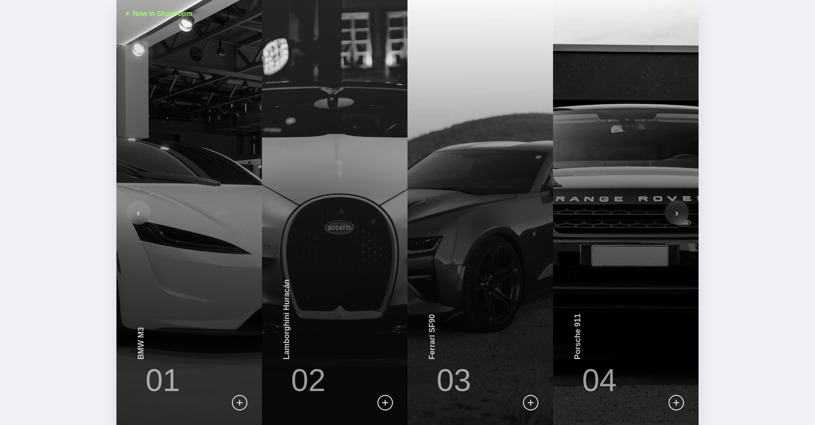 Car Specs Accordion Slider HTML