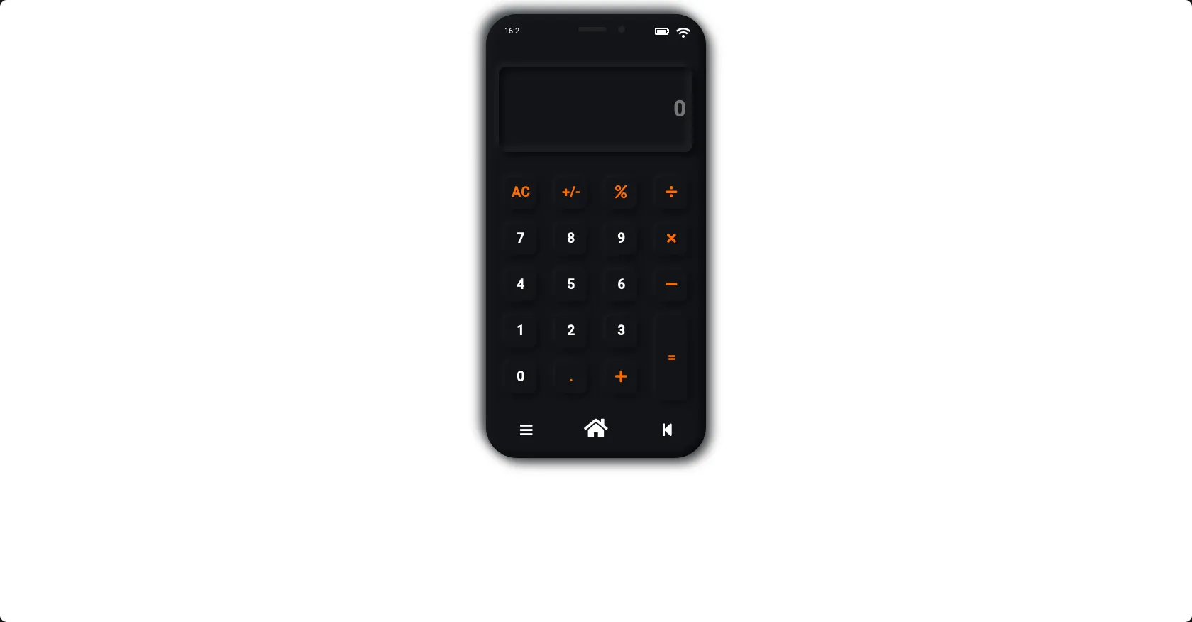 Calculator UI -Neumorphism -Drak 