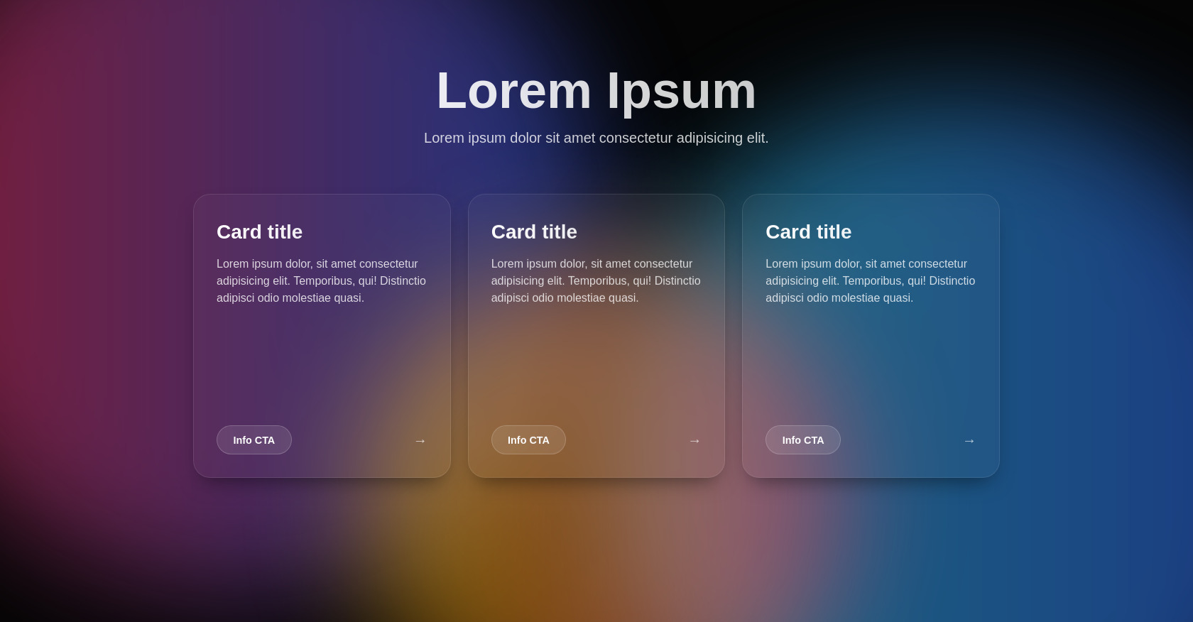 CSS Card Layout with Gradient Background
