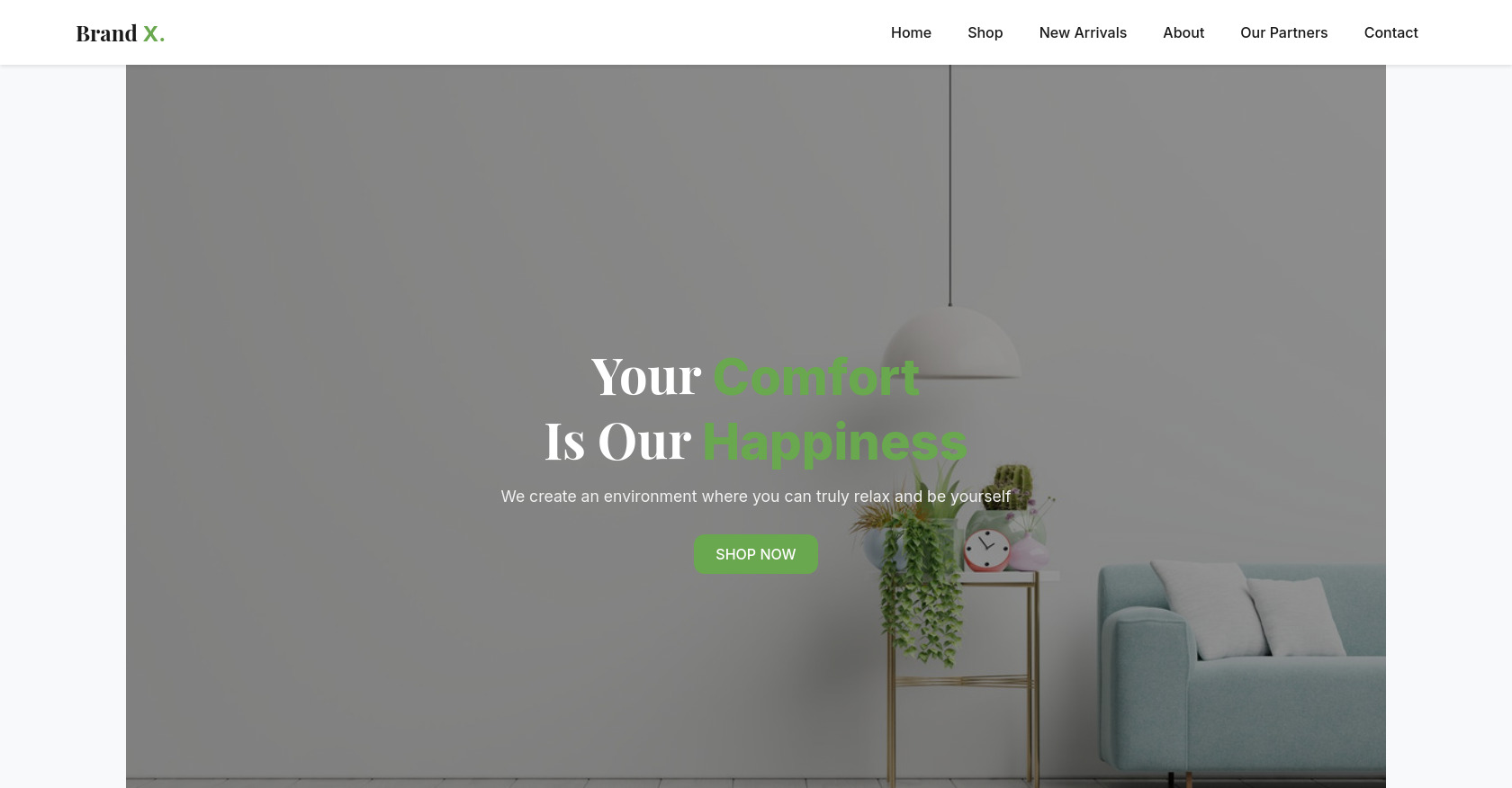 Furniture Shop Landing Page
