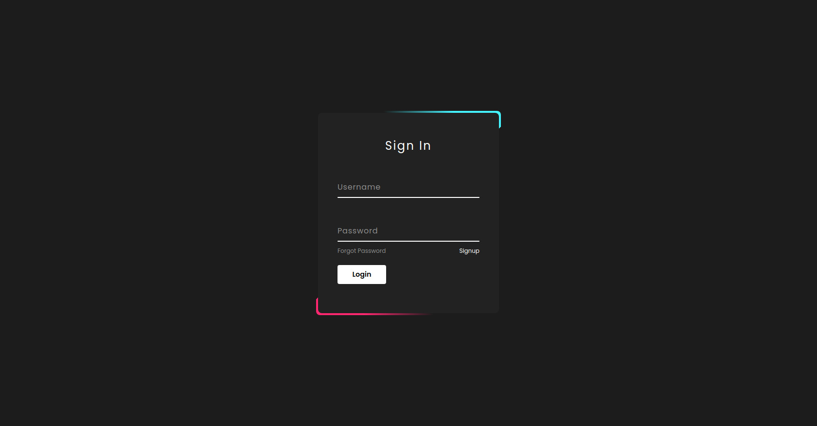 CSS Animated Login Form Design