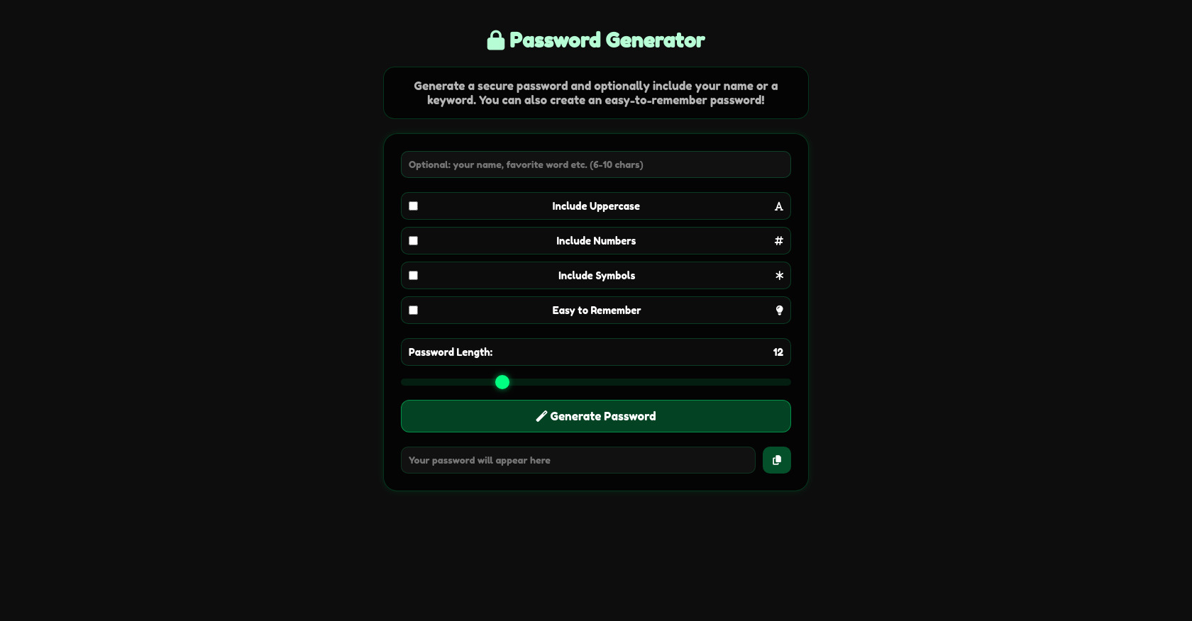 Password Generator By SENAPI