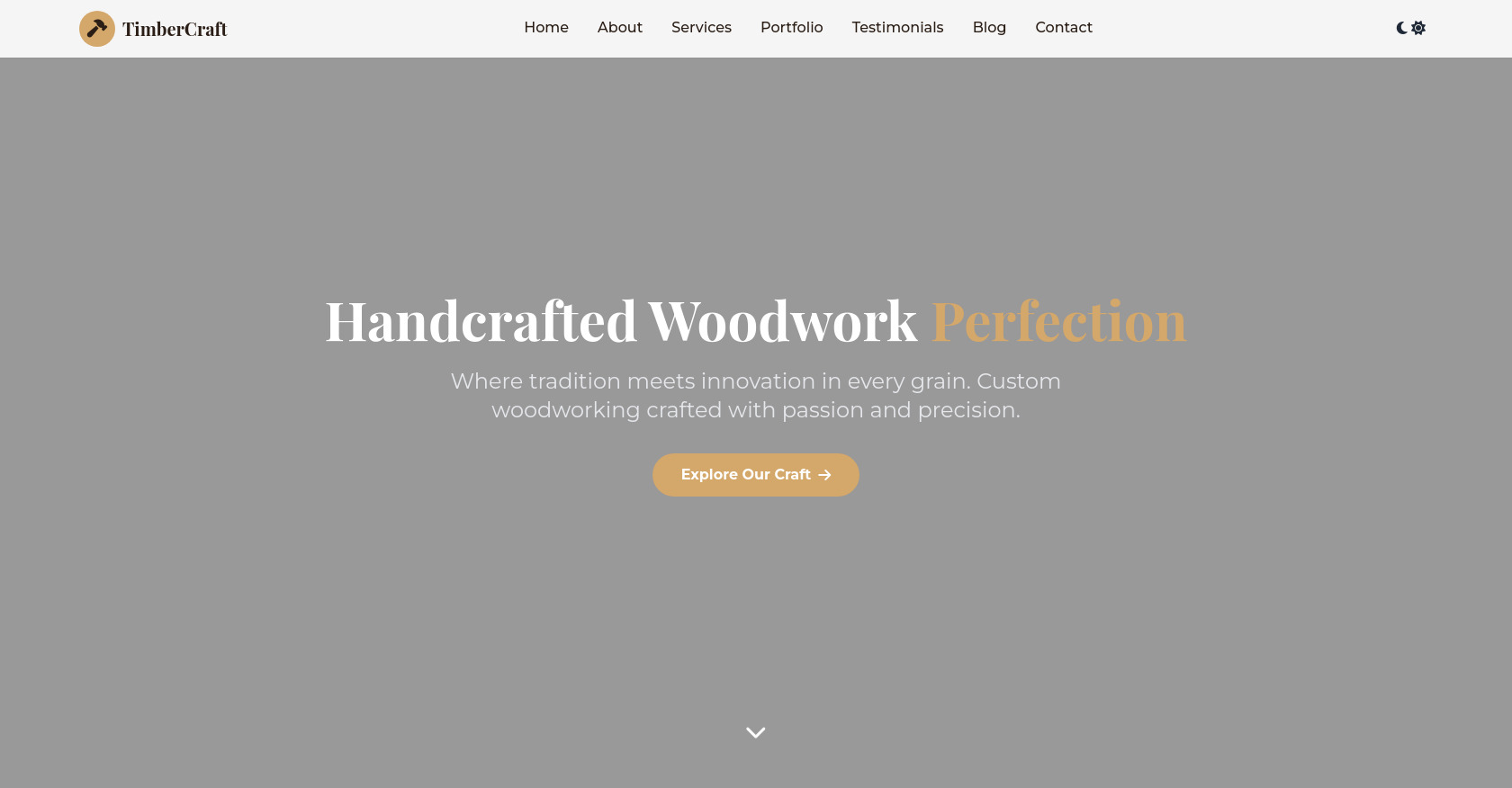 Woodworking Website Template | Tailwind CSS, Artisan Design