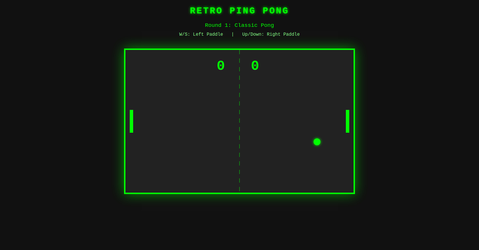 JavaScript Ping Pong Game with Special Rounds