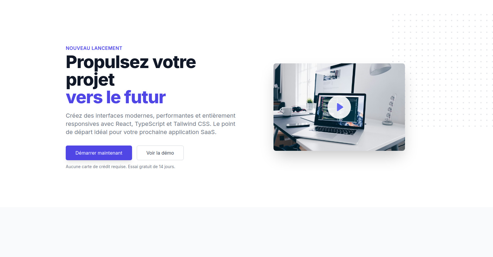 React Tailwind Hero Component Example