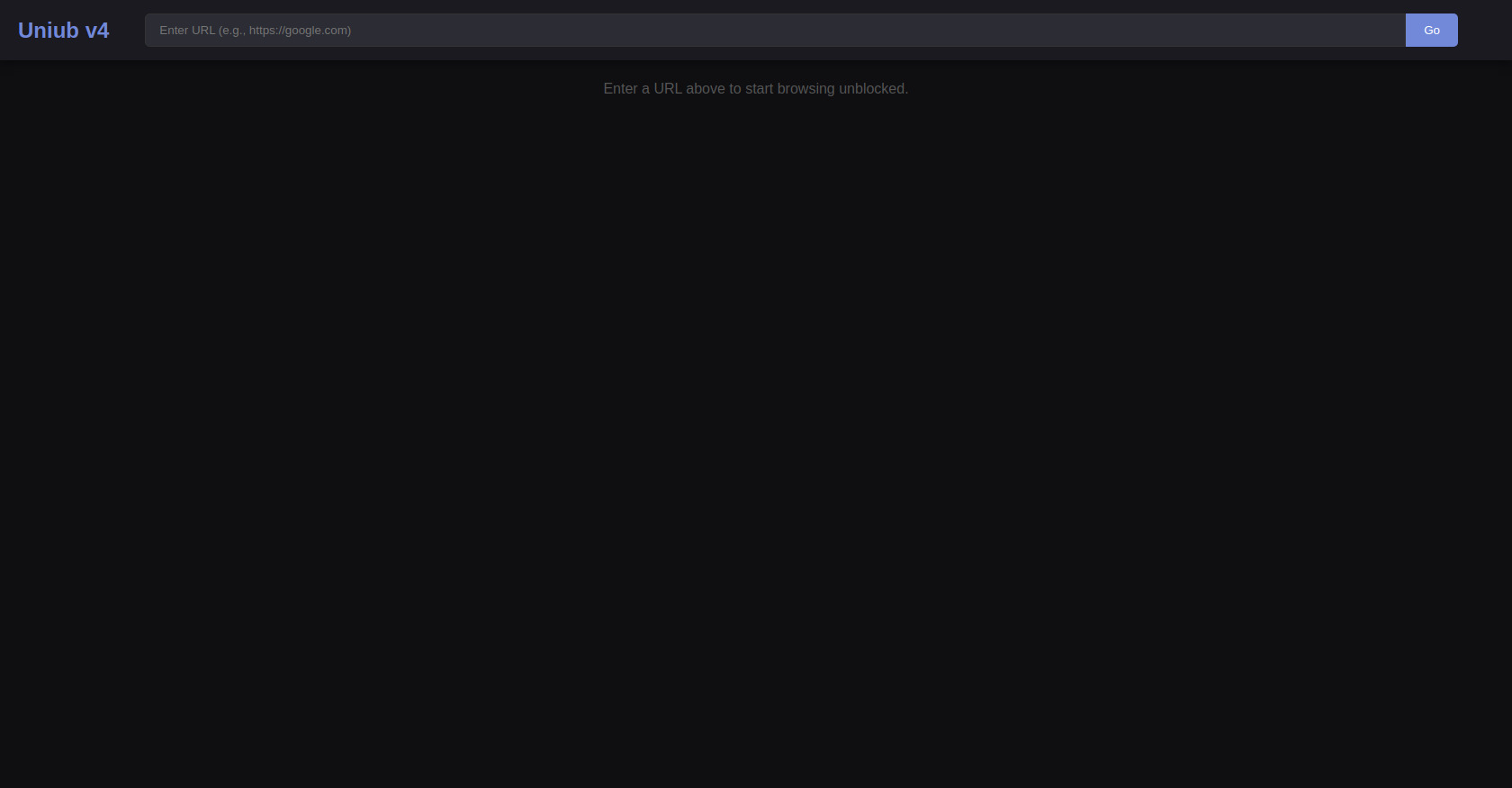 Simple Web Proxy HTML Code - Uniub v4