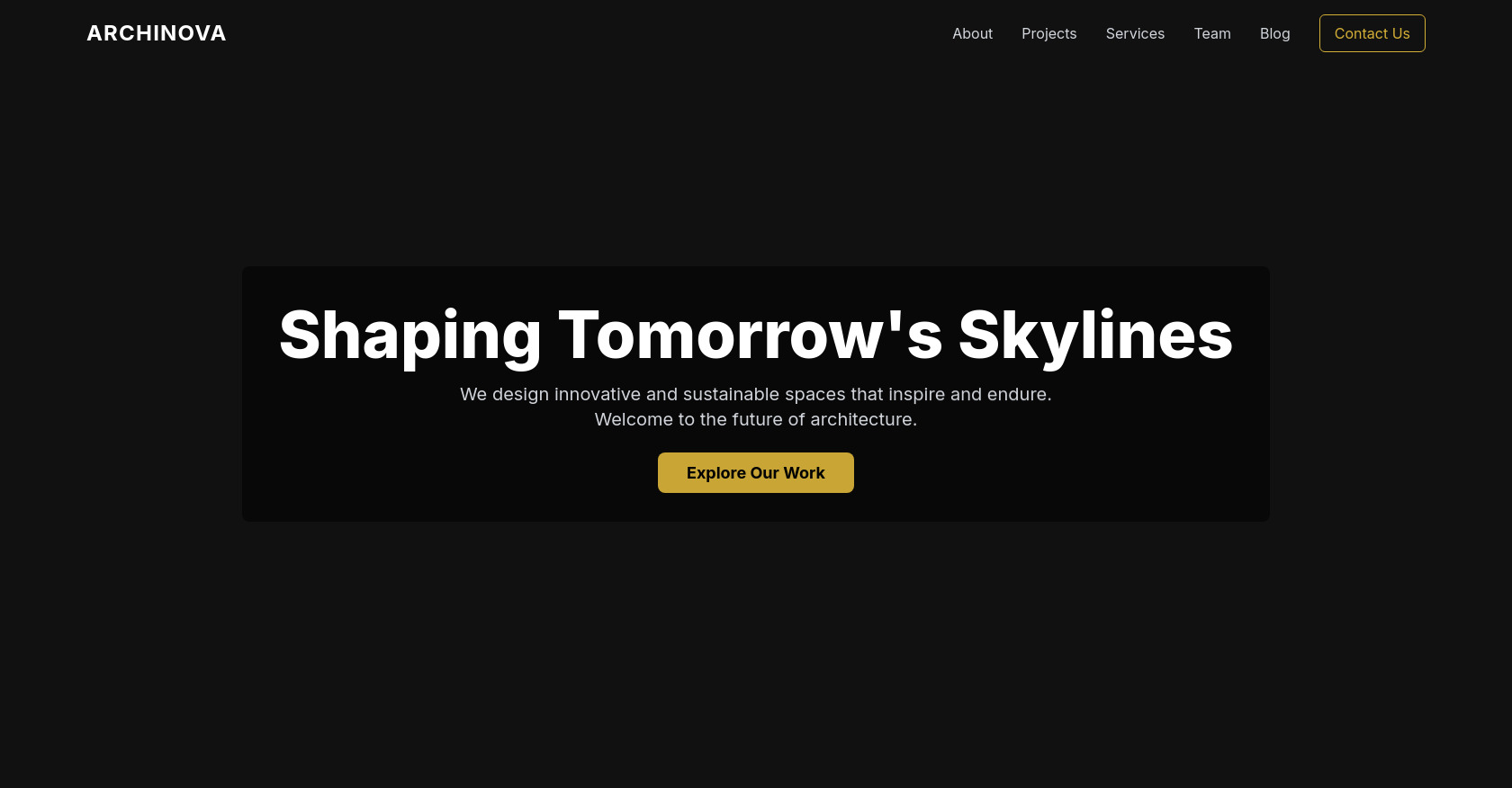 Architecture & Design Website with Tailwind CSS