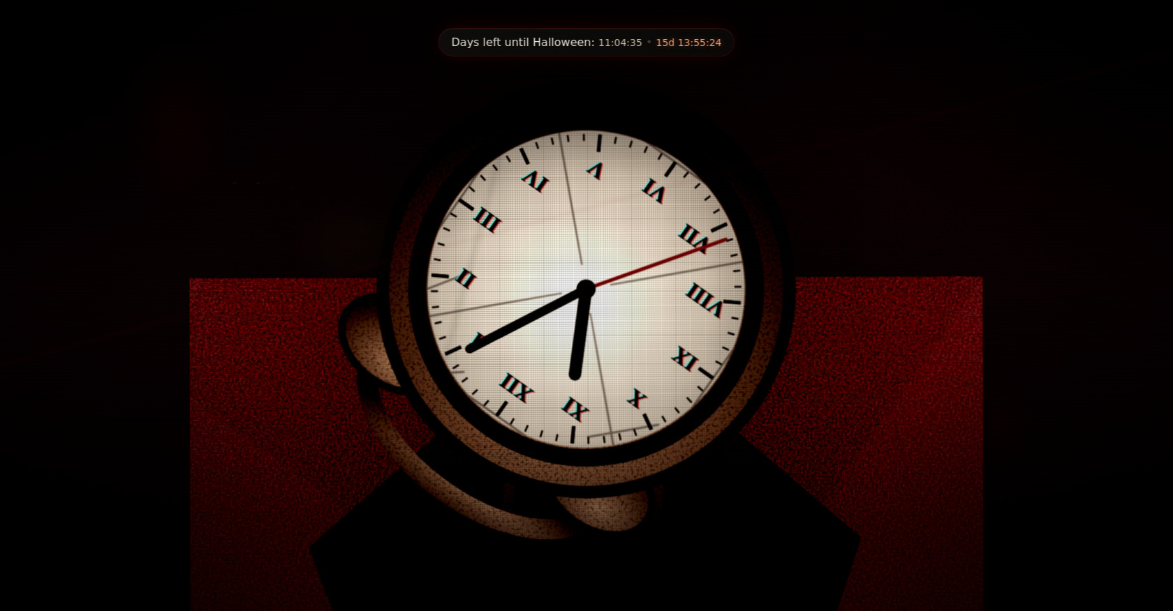 Halloween Countdown Clock Monster