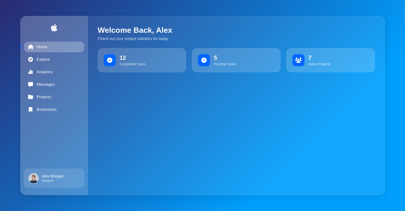 Glassmorphism Sidebar HTML CSS Apple Style