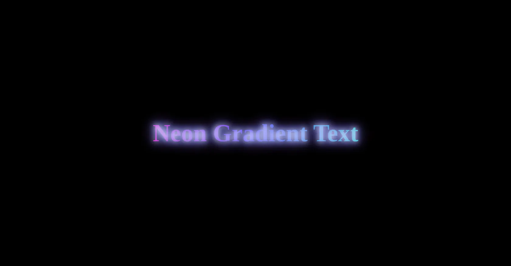 Neon Gradient Text