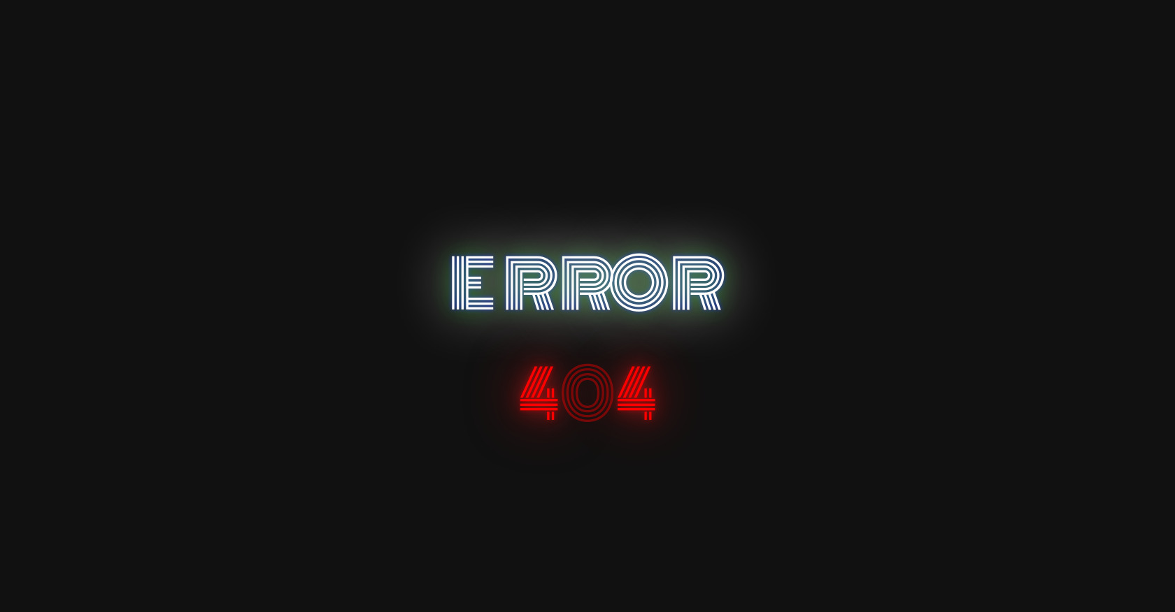 Error 404 Page HTML Template