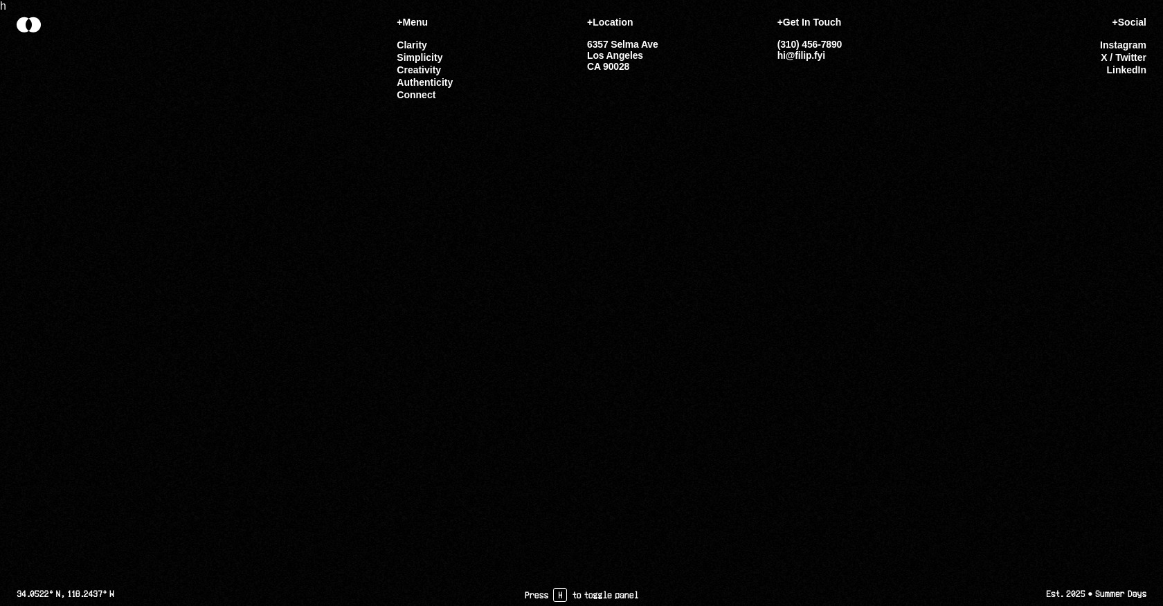 HTML Footer & Header Example