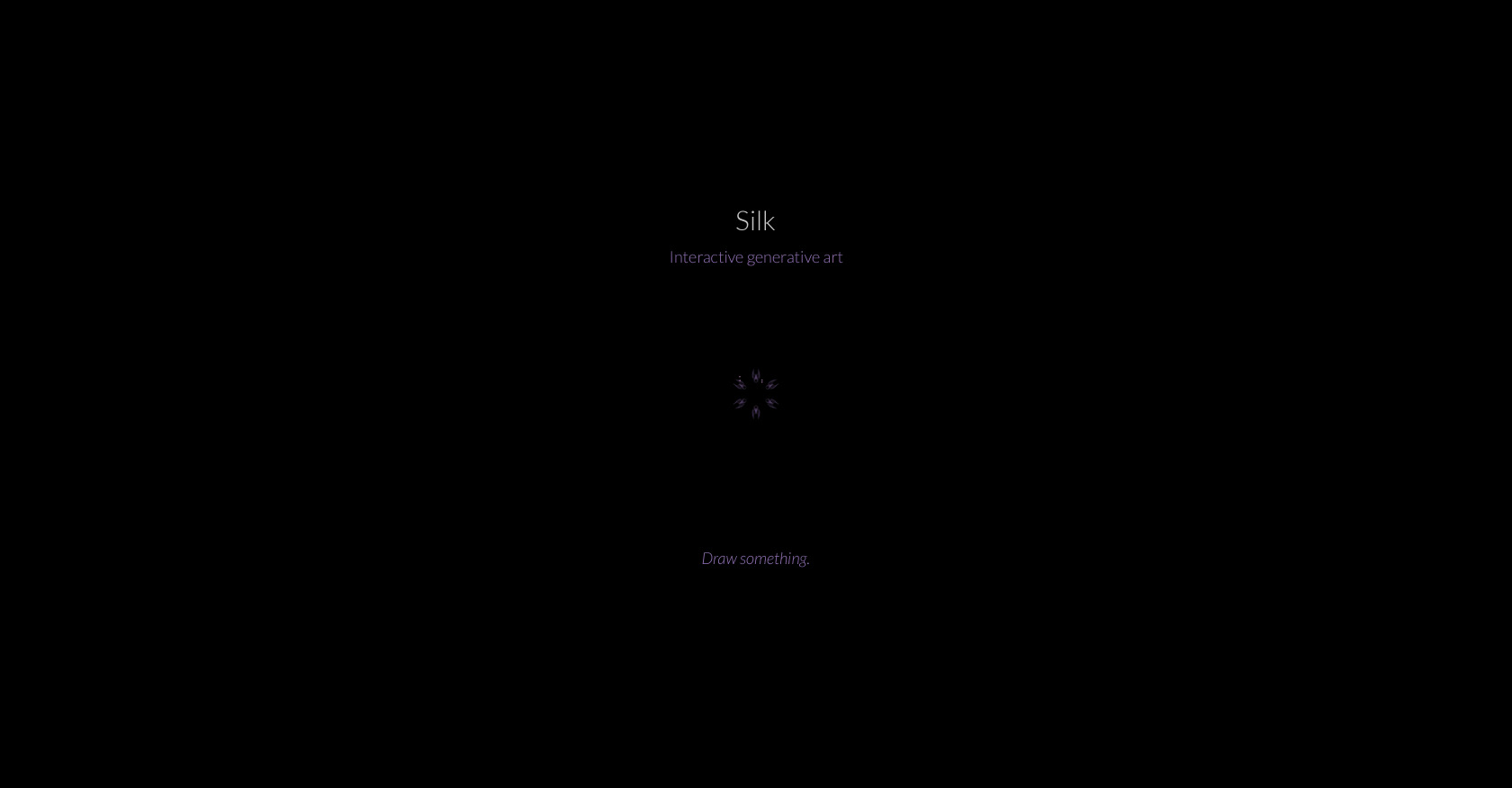 Interactive Generative Art - Silk Canvas