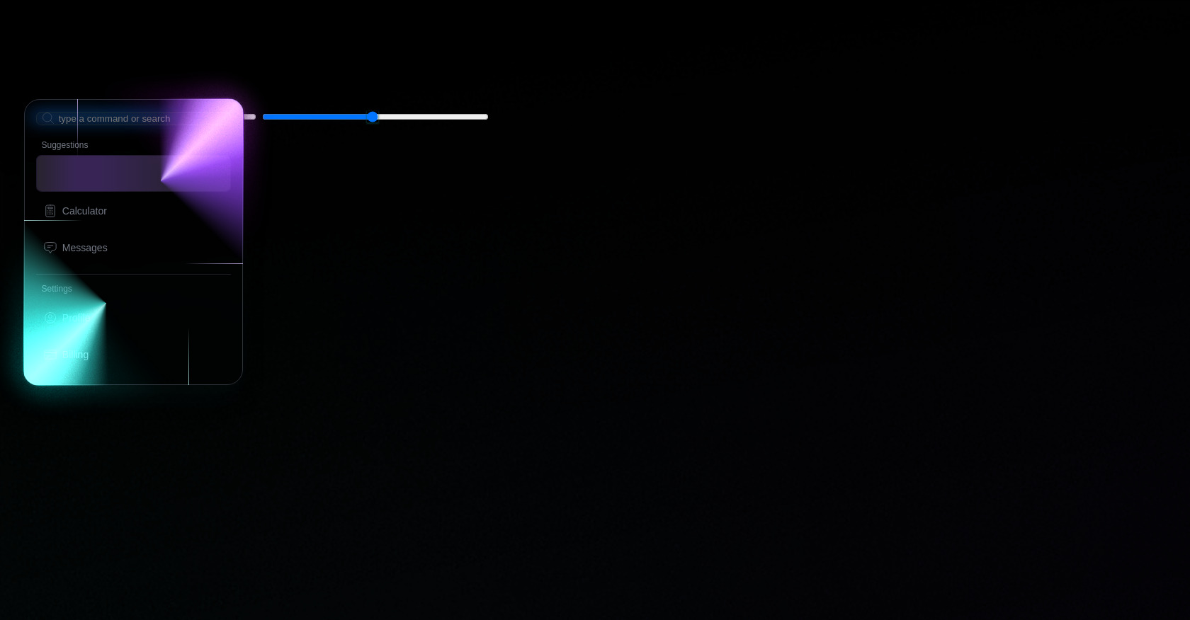 Neon Glass Context Menu with Color Picker