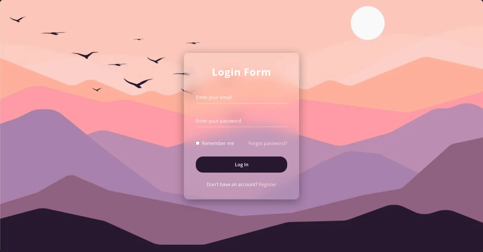 Glassmorphism Login Form