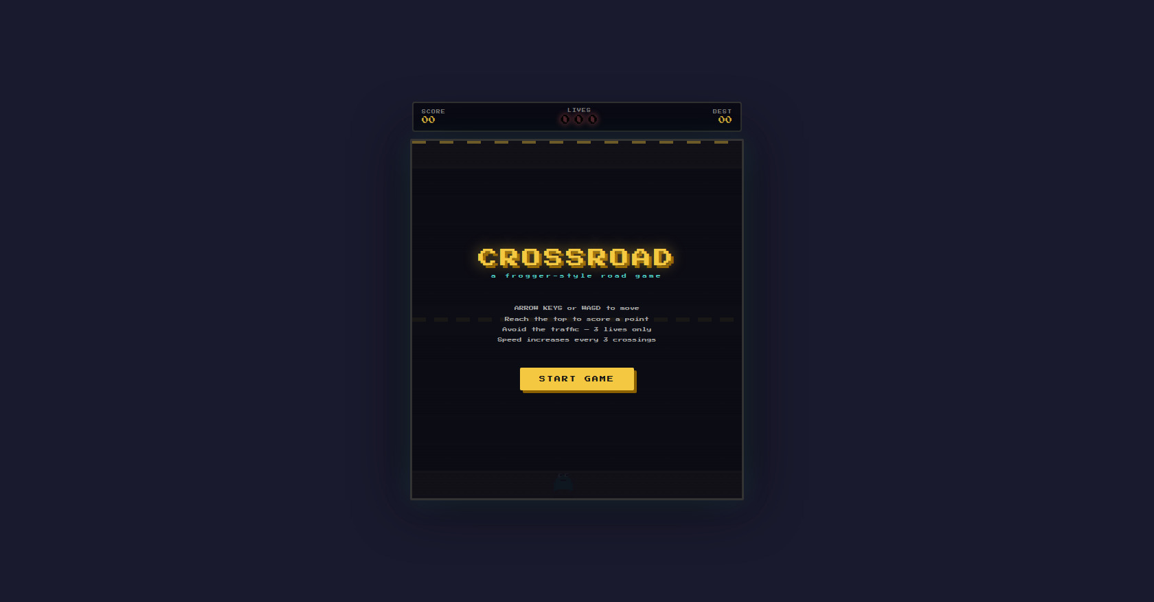 Frogger Game HTML CSS JavaScript Source Code