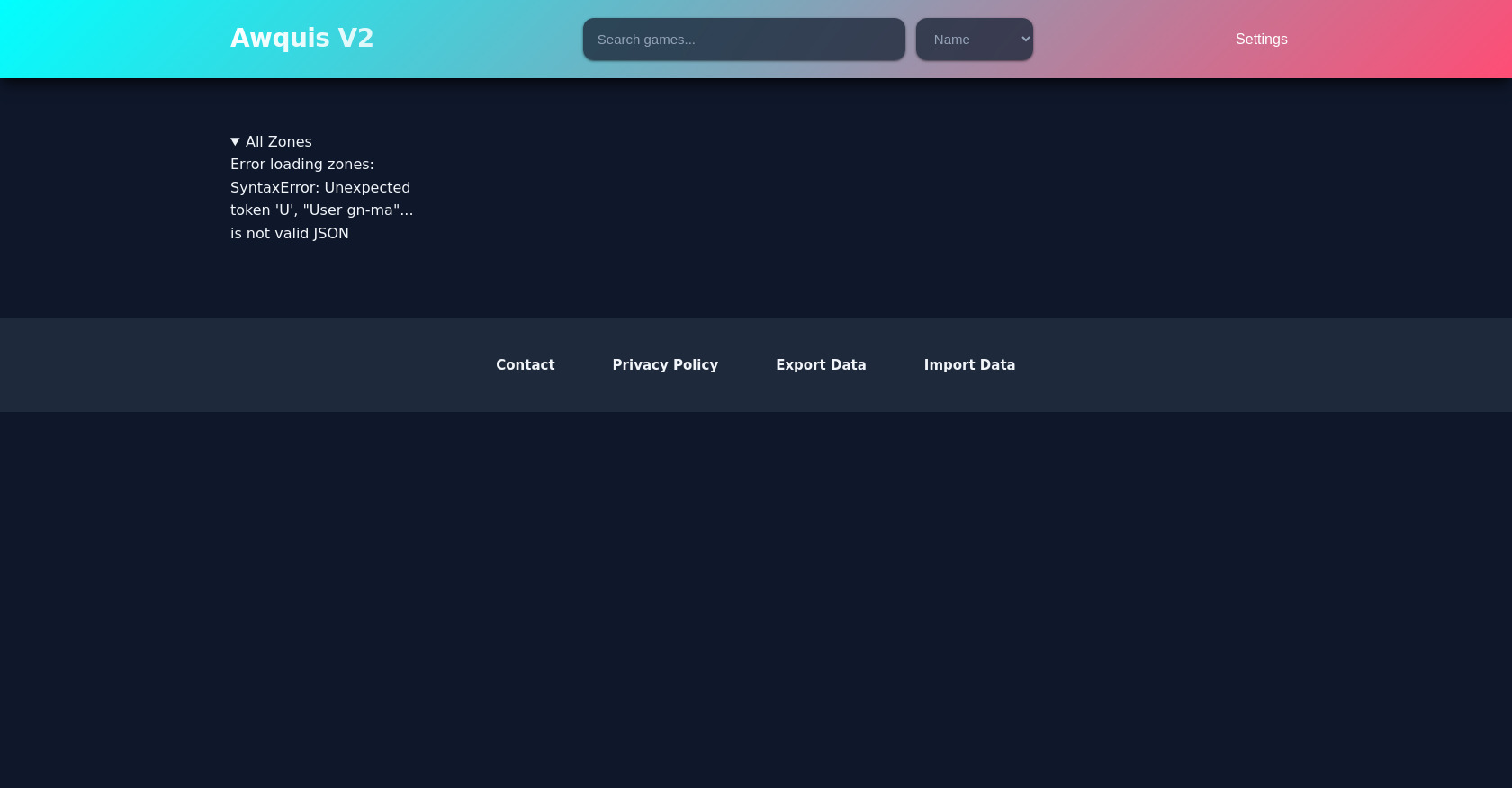 Unblocked Games HTML Template with Search & Settings