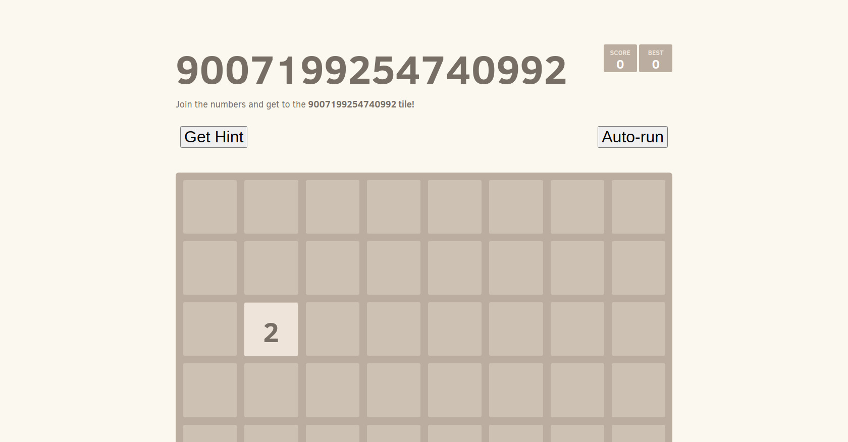 9007199254740992 Game HTML Source Code