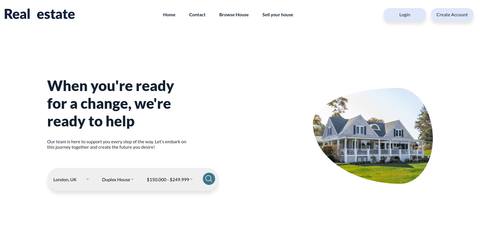Real Estate Agency Landing Page