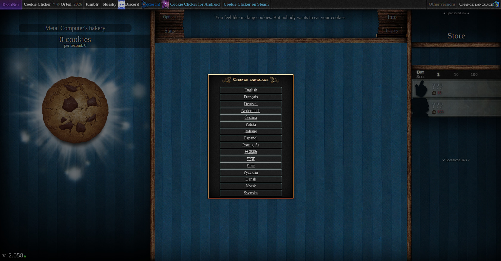 Cookie Clicker Idle Game in HTML CSS and JavaScript