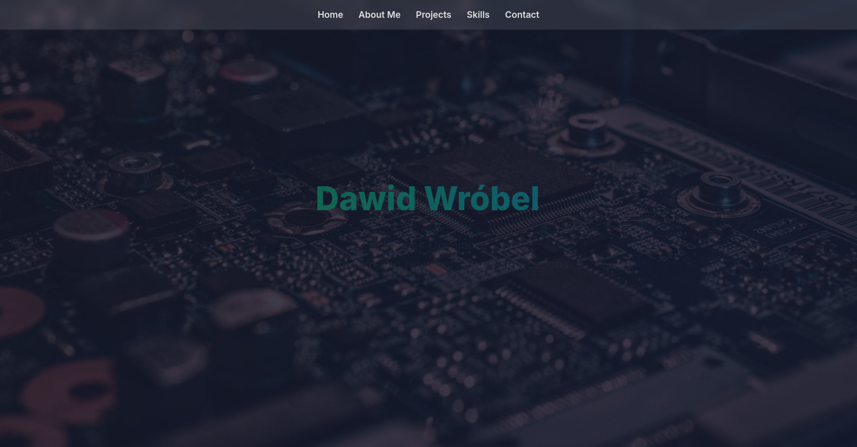 Dawid Wróbel - Full Stack Developer Portfolio