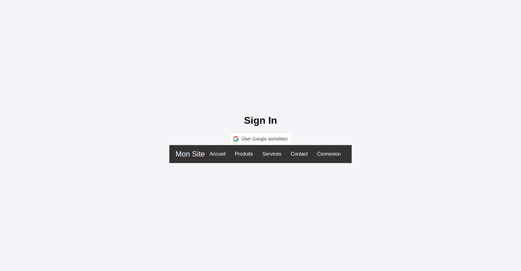 Google Login & Responsive Menu HTML Code