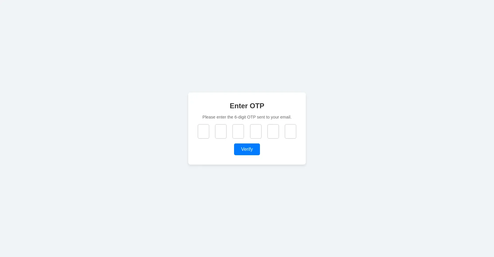 HTML CSS OTP Form