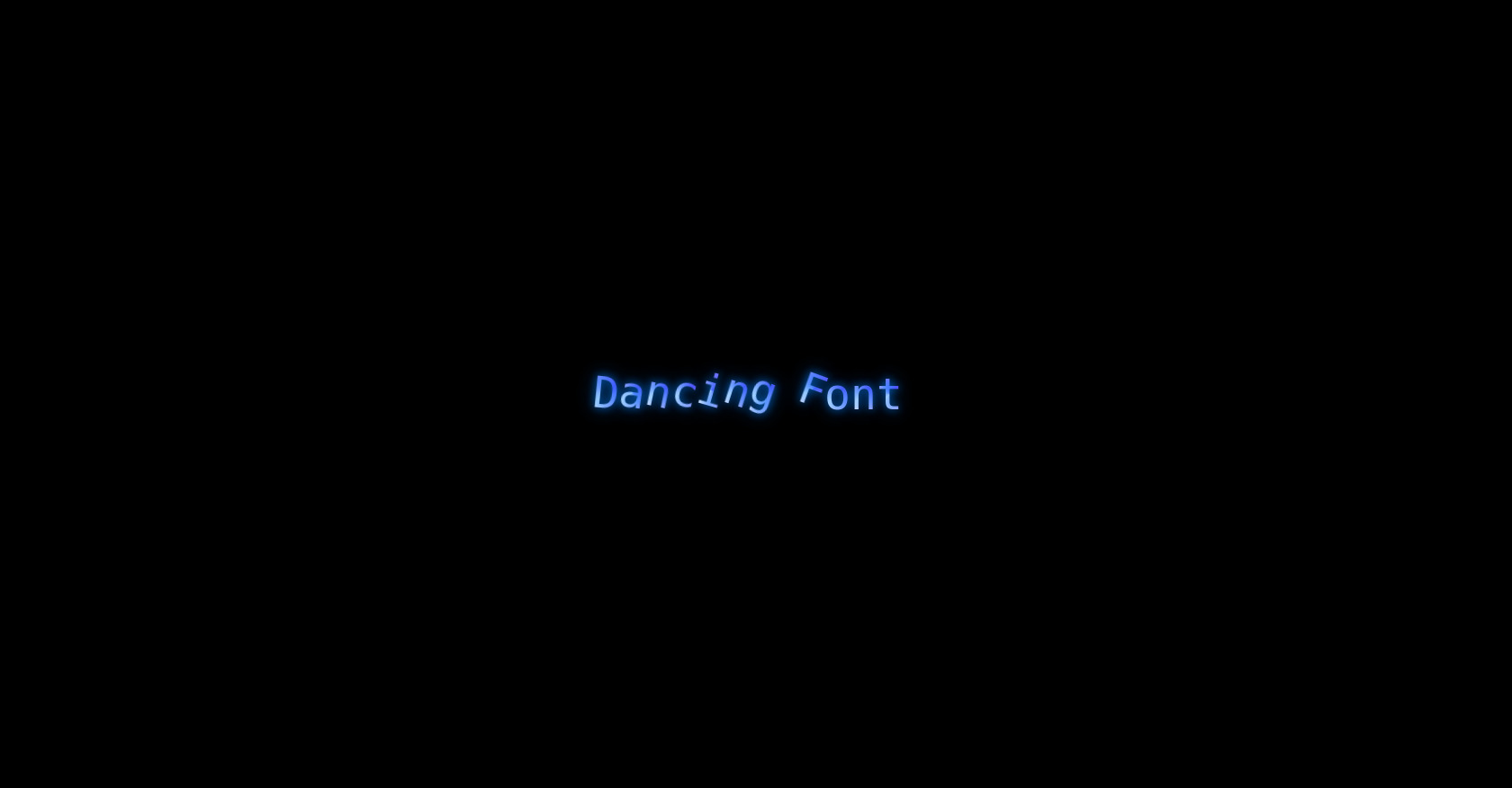 Dancing font