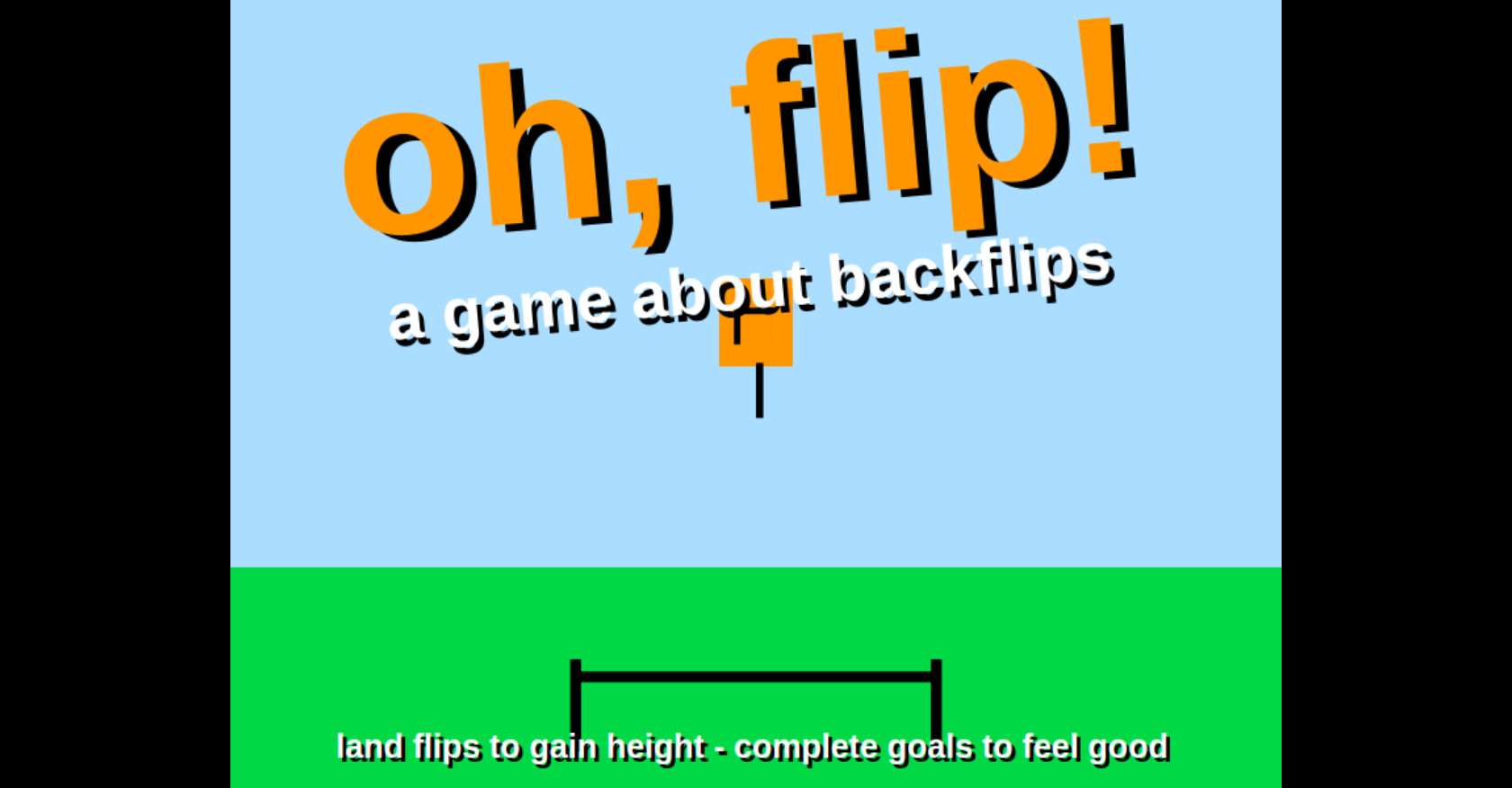 Gymnastics Flip Arcade Game in HTML and JavaScript