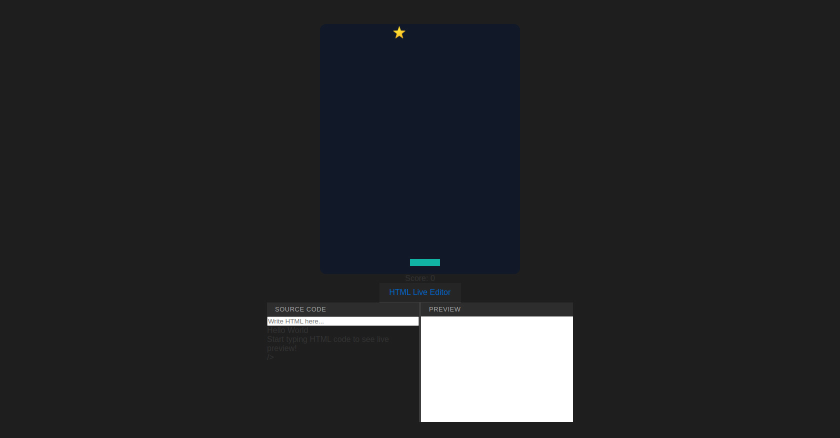 Star Catcher Game in HTML5 Canvas and JavaScript